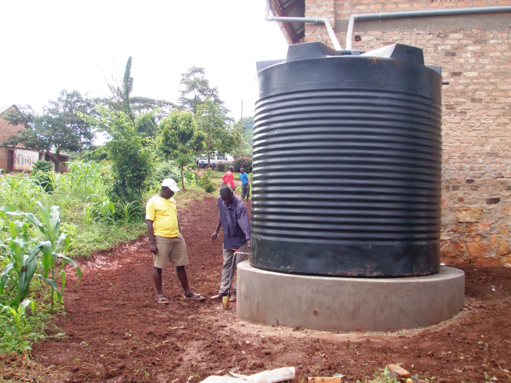 water tank concrete platform